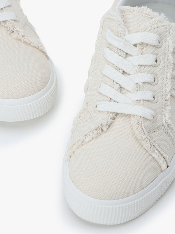 Janson Fray White Canvas Trainers
