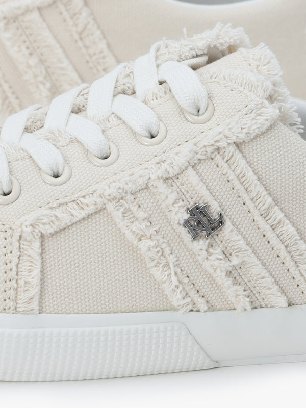 Janson Fray White Canvas Trainers