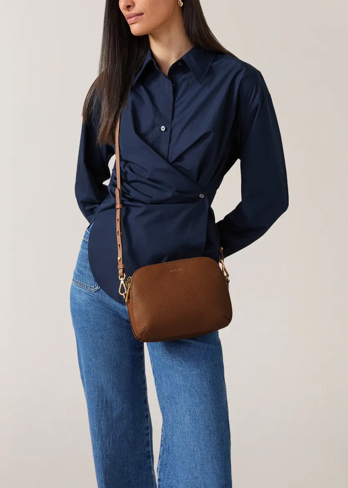 Medium Dukes Place Saddle Leather Cross-Body Bag