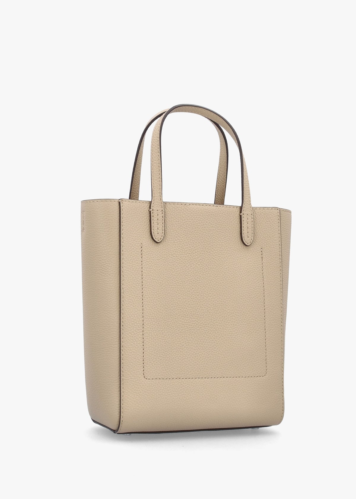 Small Cameryn Beige Pebbled Leather Tote Bag