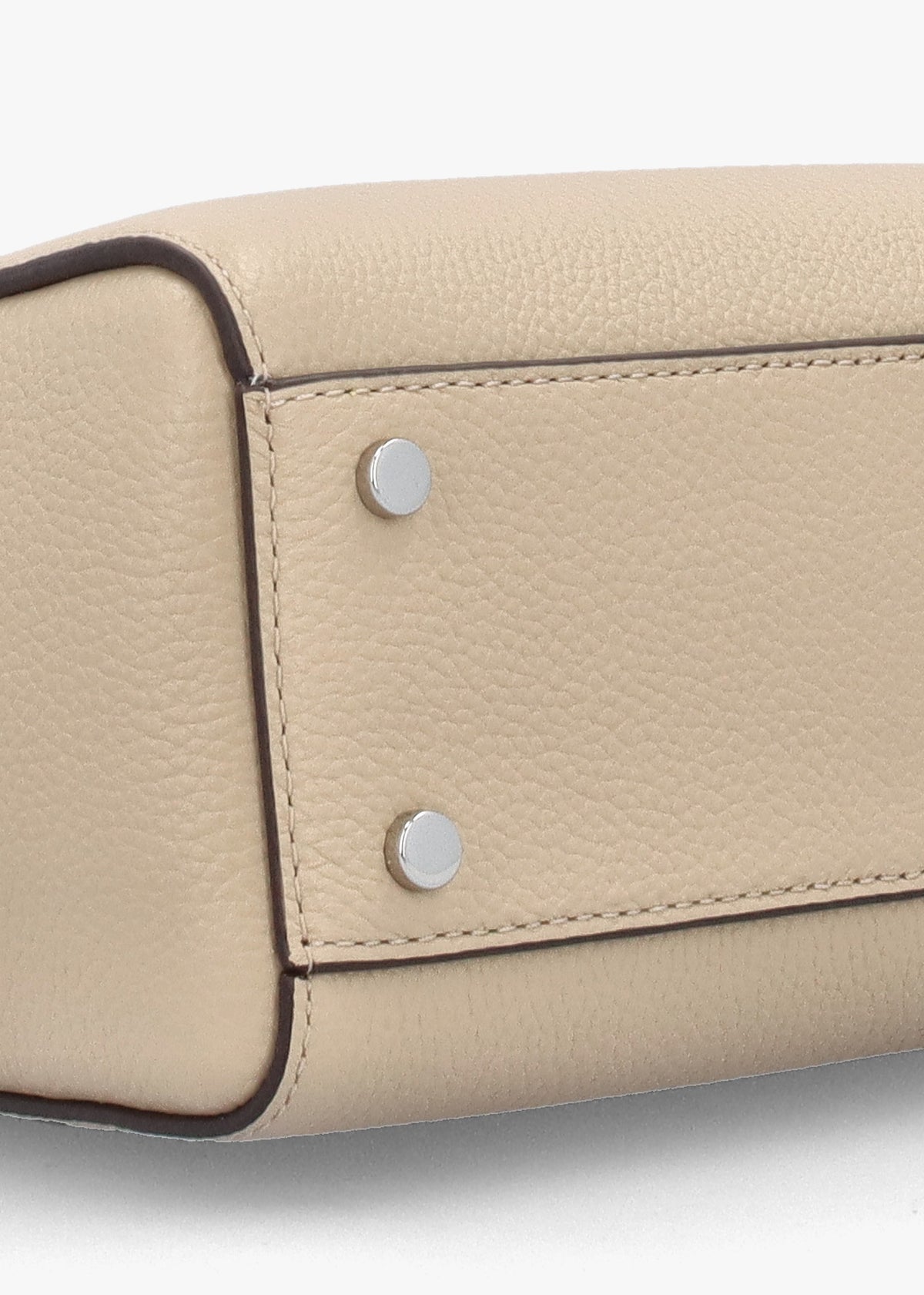 Small Cameryn Beige Pebbled Leather Tote Bag