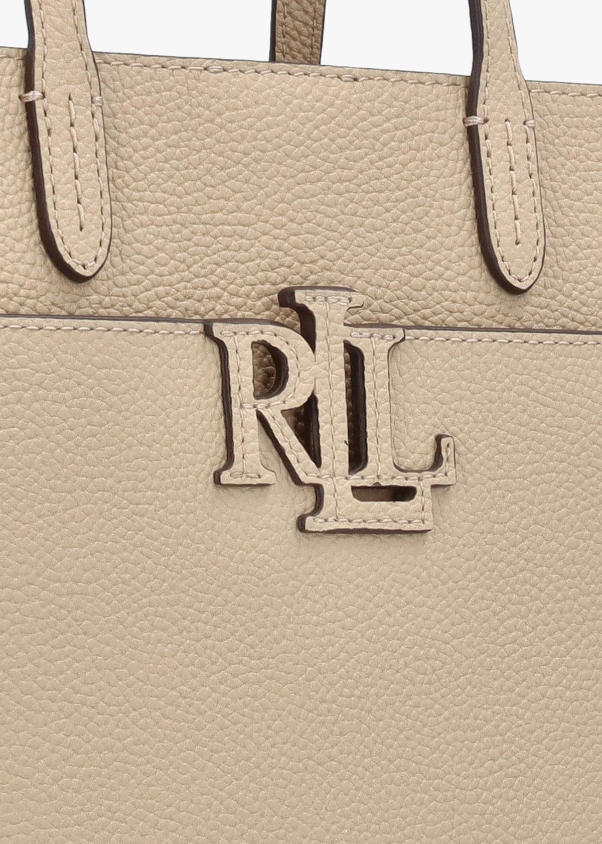 Small Cameryn Beige Pebbled Leather Tote Bag