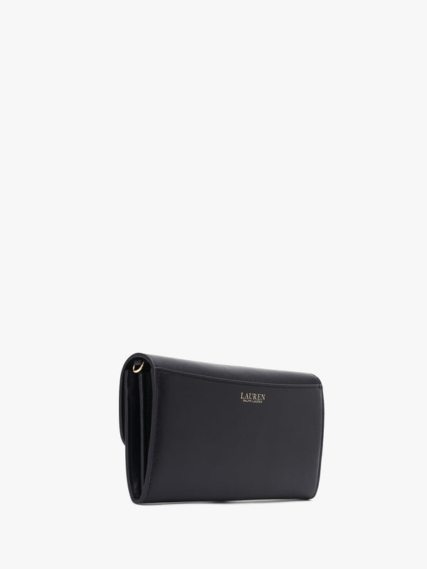 Medium Adair Black Leather Wallet On A Chain