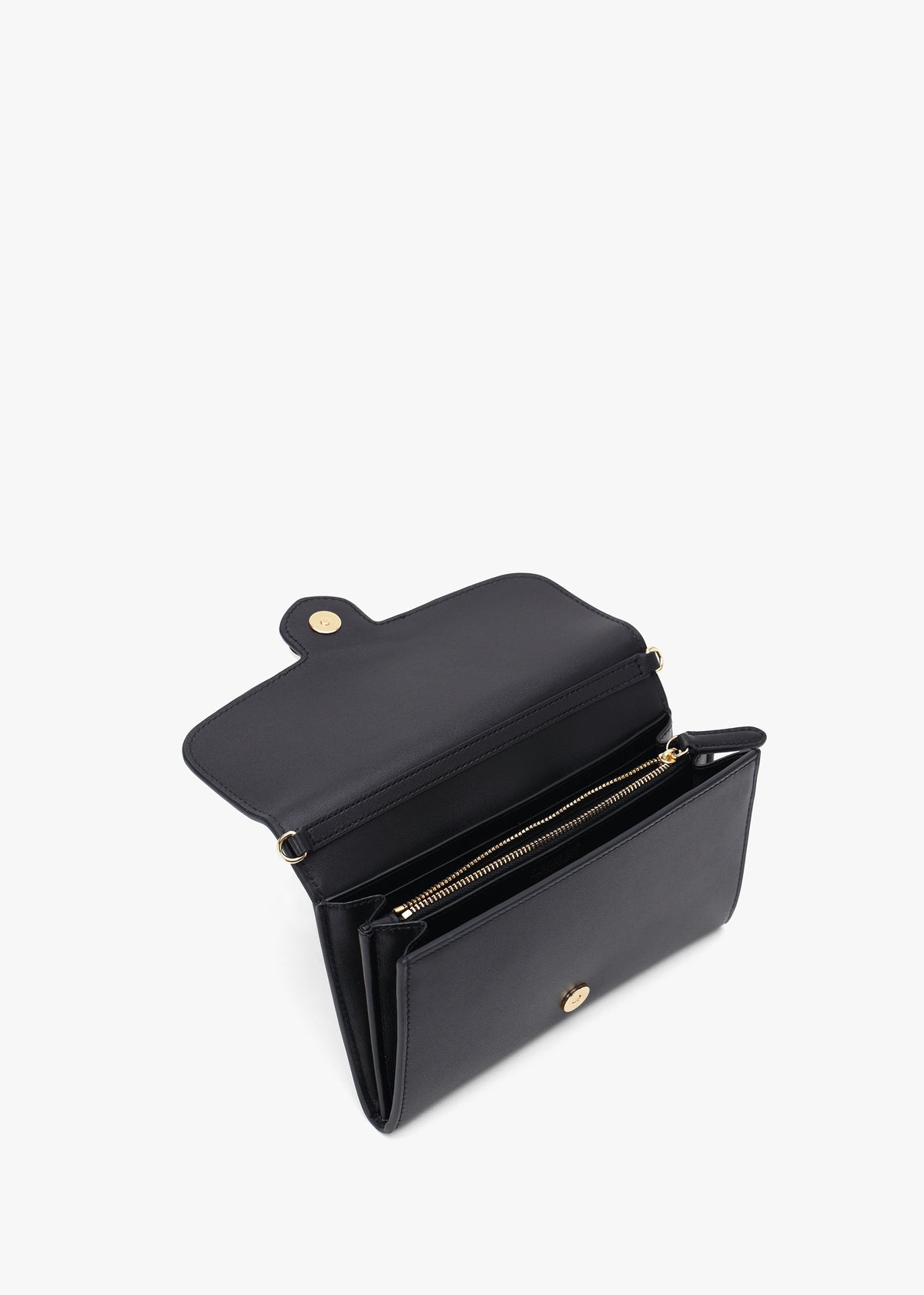 Medium Adair Black Leather Wallet On A Chain