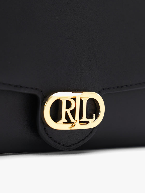 Medium Adair Black Leather Wallet On A Chain
