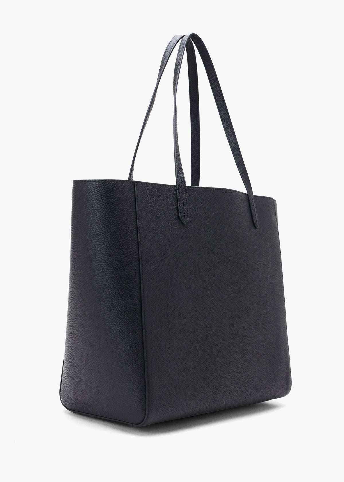 Large Cameryn Black Pebbled Leather Tote Bag