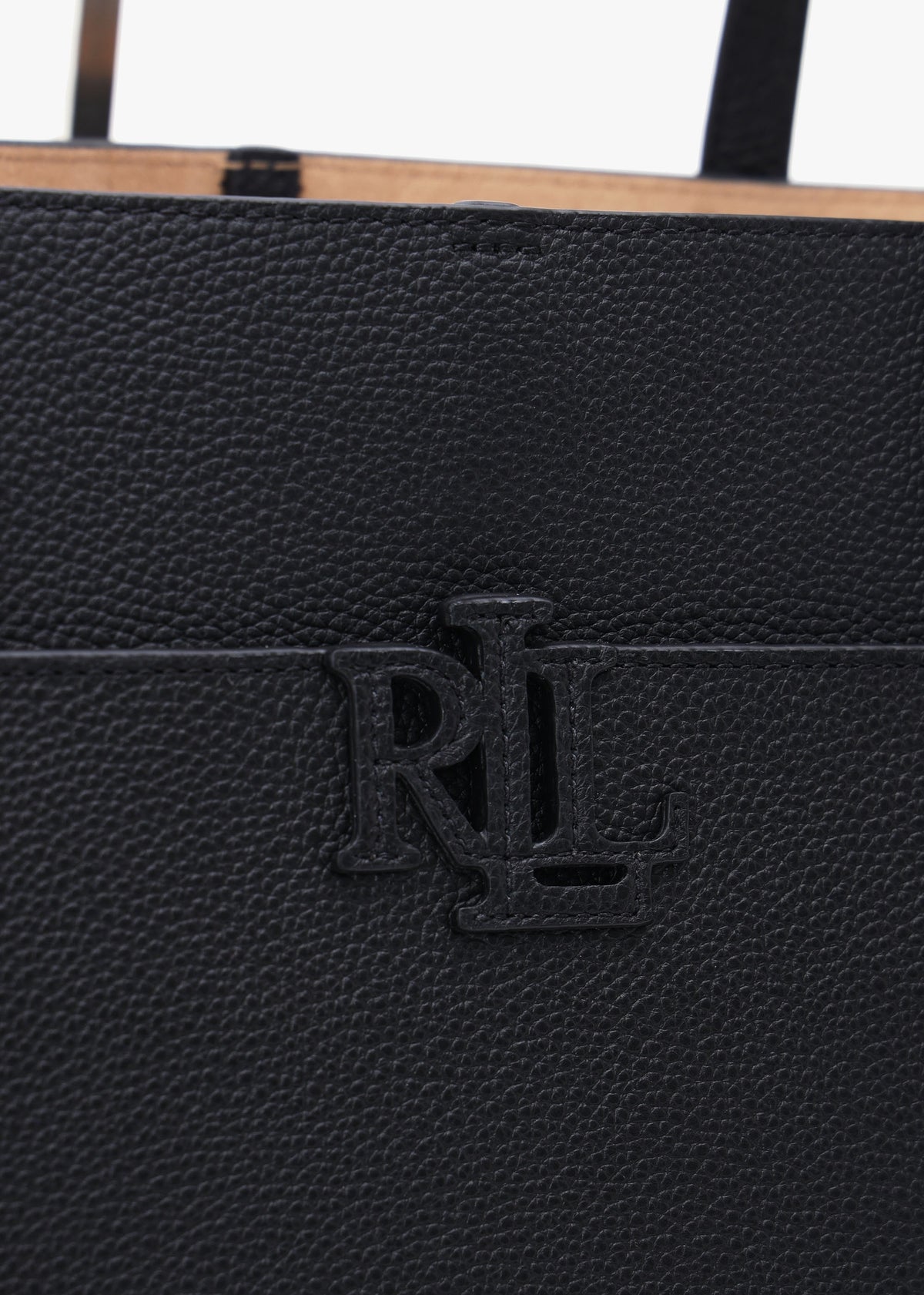 Large Cameryn Black Pebbled Leather Tote Bag