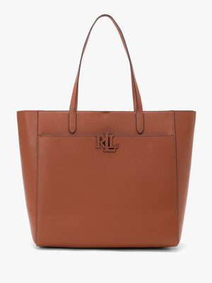 Large Cameryn Lauren Tan Pebbled Leather Tote Bag