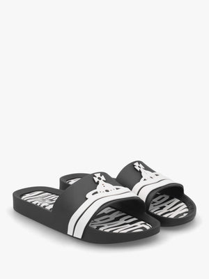 x Melissa Black Contrast Orb Beach Sliders