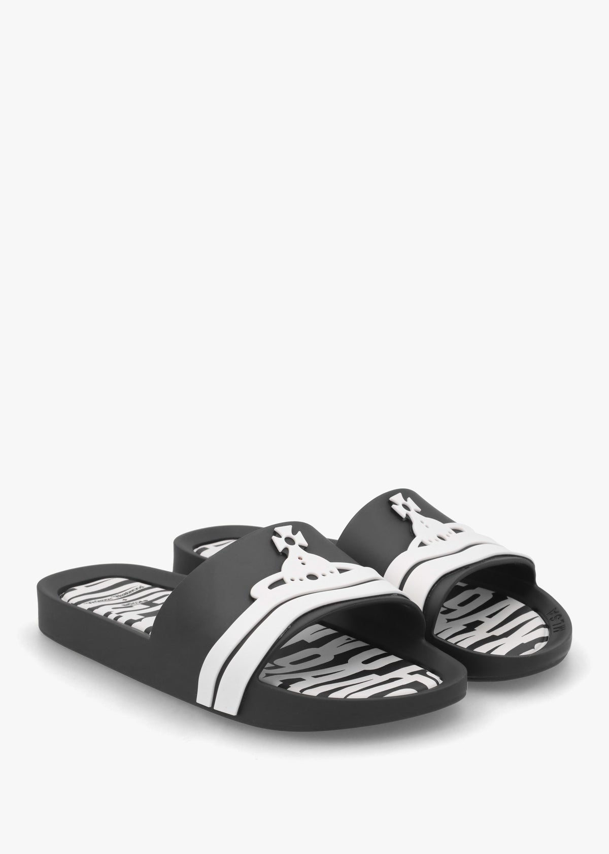 x Melissa Black Contrast Orb Beach Sliders