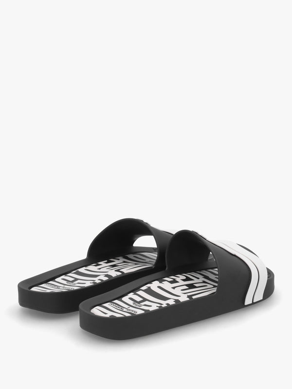 x Melissa Black Contrast Orb Beach Sliders