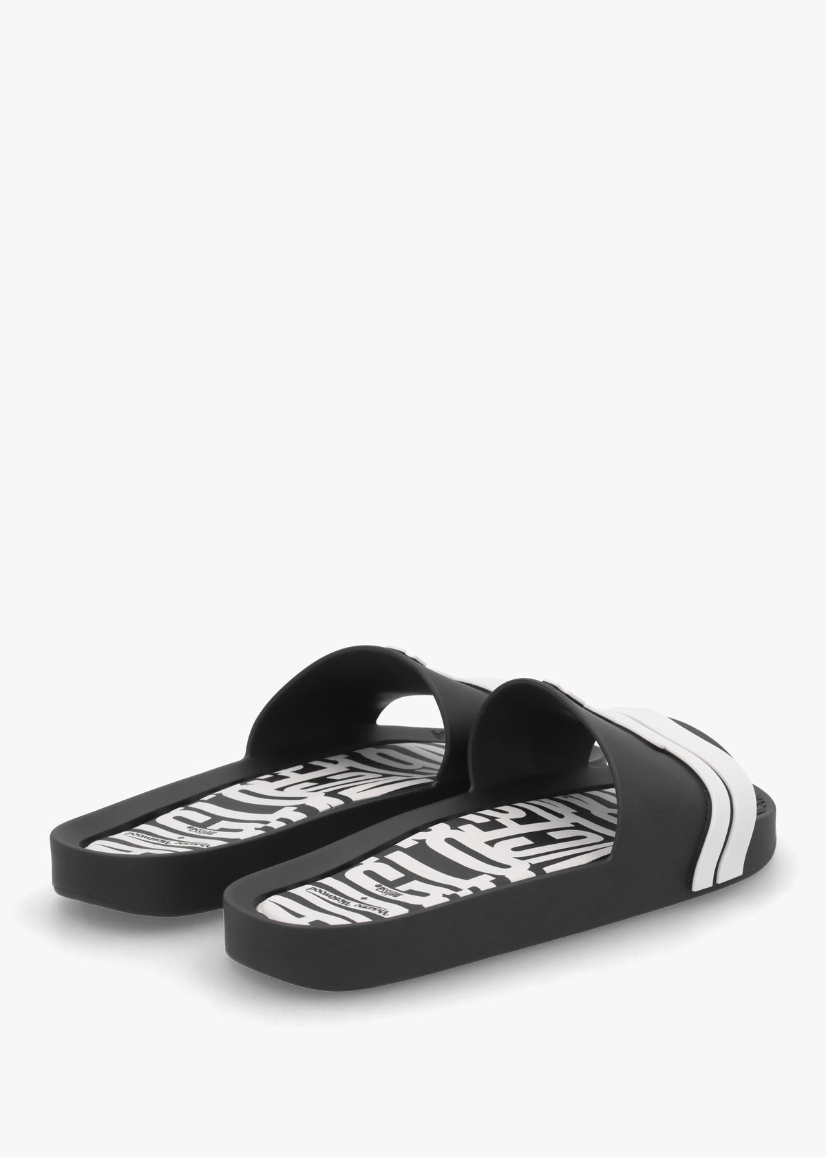 x Melissa Black Contrast Orb Beach Sliders