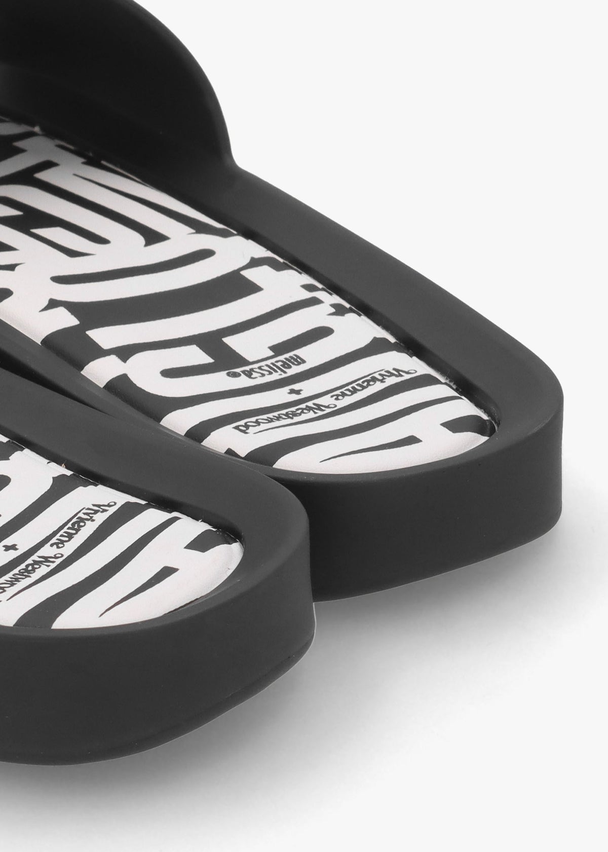 x Melissa Black Contrast Orb Beach Sliders