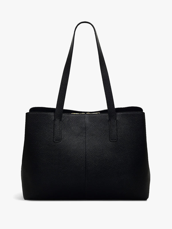 Large Dukes Place Black Leather Shoulder Workbag