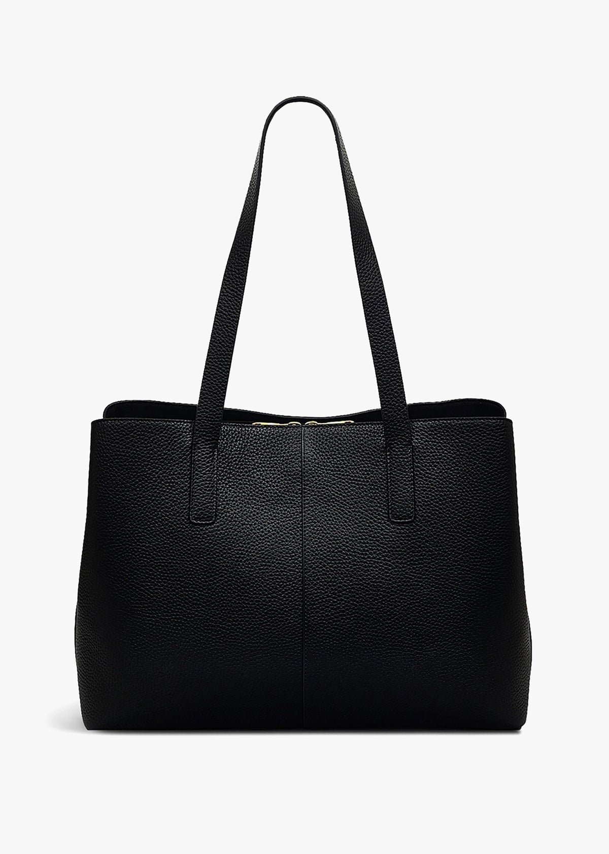 Large Dukes Place Black Leather Shoulder Workbag