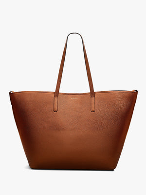 Large Dukes Place Open Top Saddle Leather Tote Bag