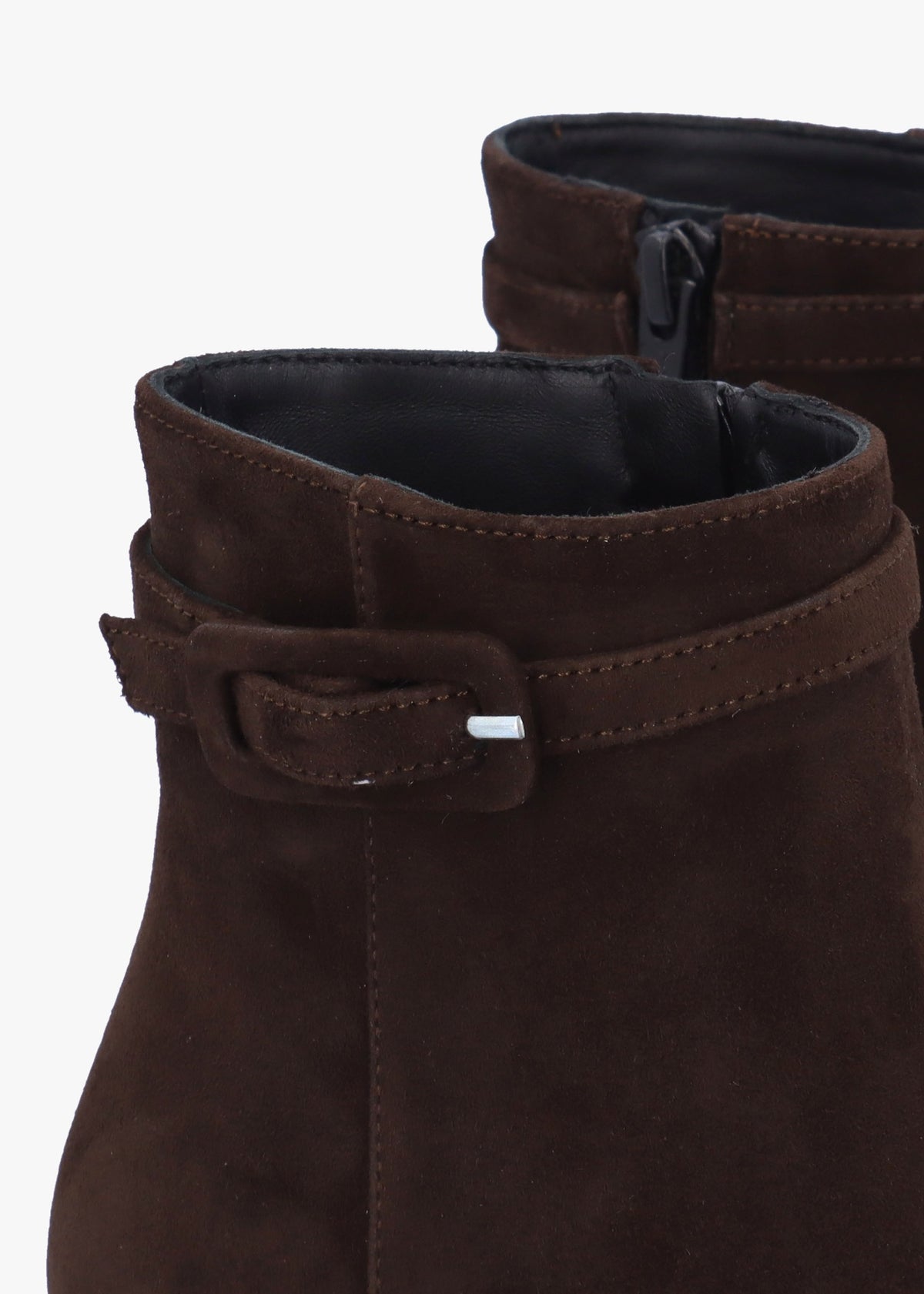 Sera Brown Suede Block Heel Ankle Boots