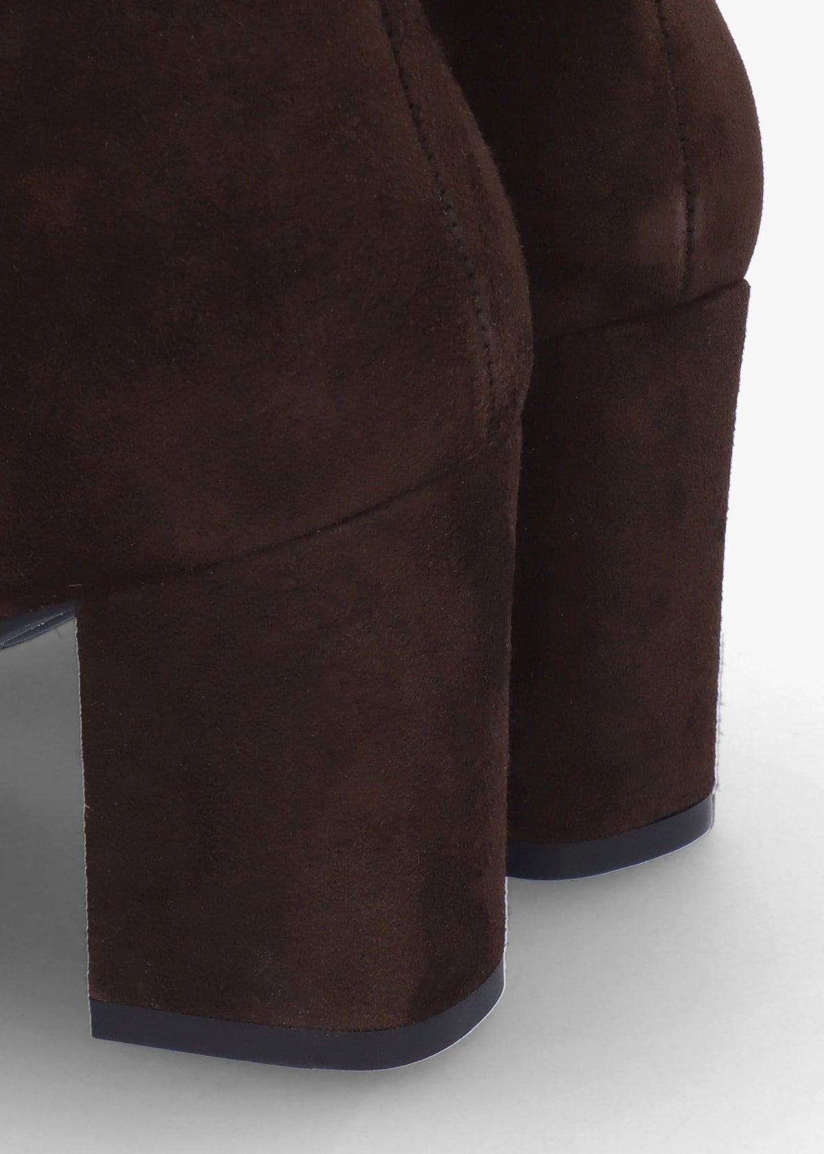 Sera Brown Suede Block Heel Ankle Boots