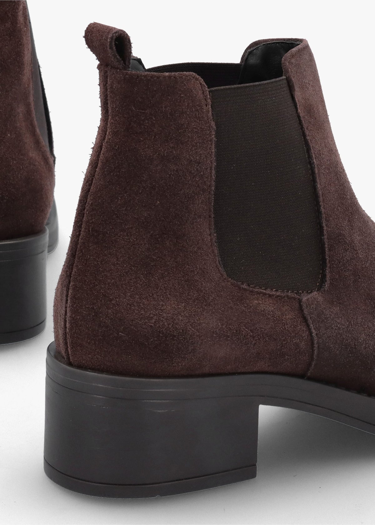 Brown Suede Block Heel Chelsea Boots