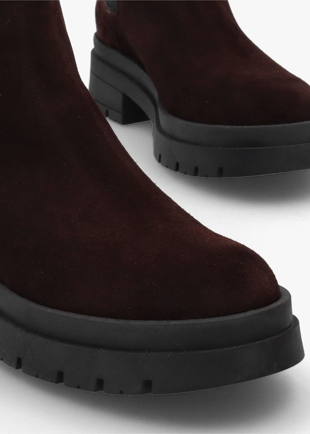 Brown Suede High Shalt Chunky Chelsea Boots
