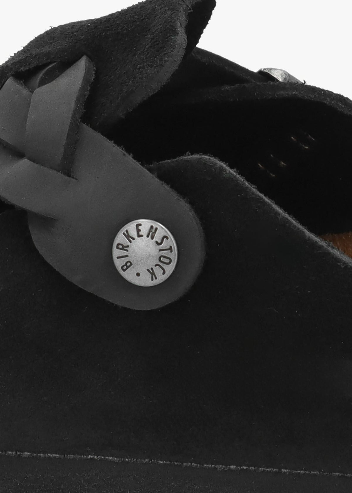 Boston Braided Black Suede Leather Clogs