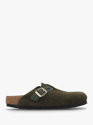 Boston Braided Thyme Suede Leather Clogs