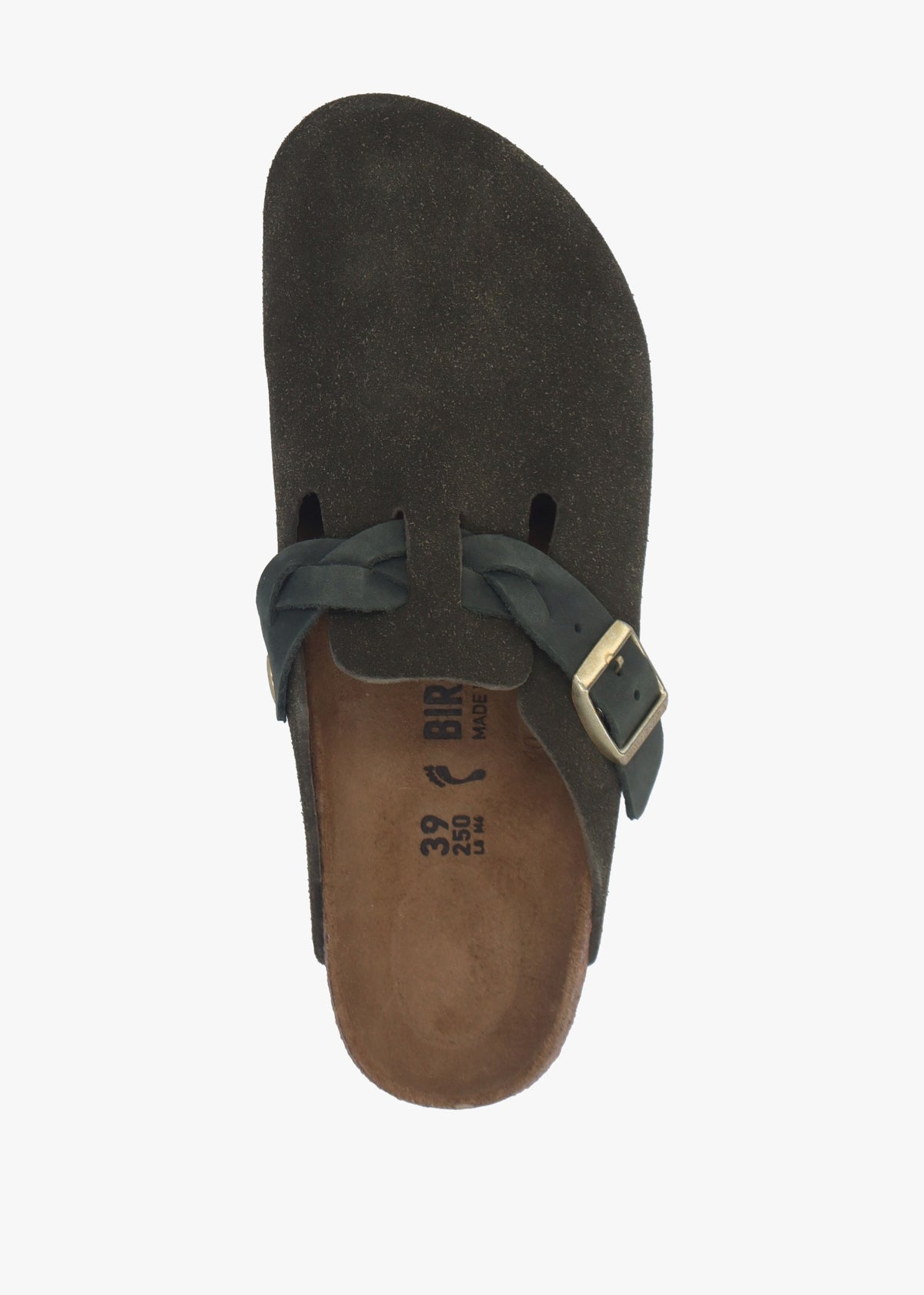 Boston Braided Thyme Suede Leather Clogs