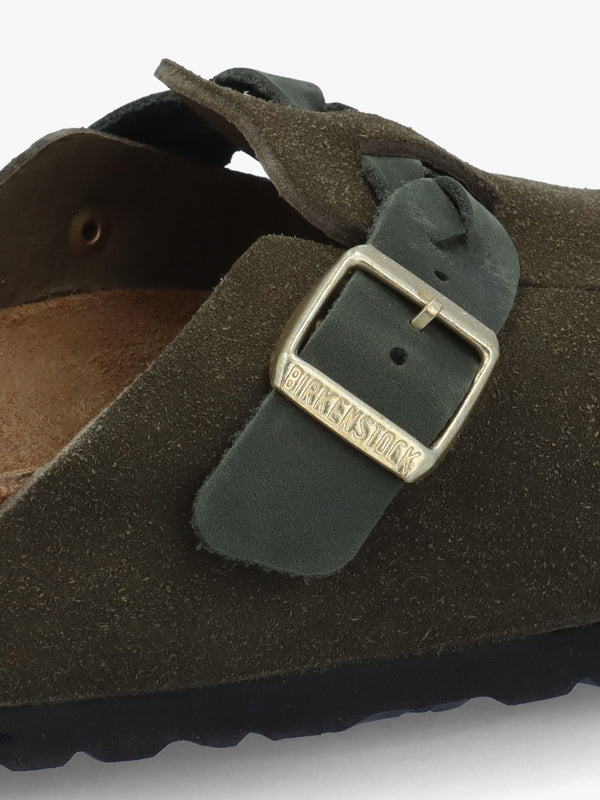 Boston Braided Thyme Suede Leather Clogs