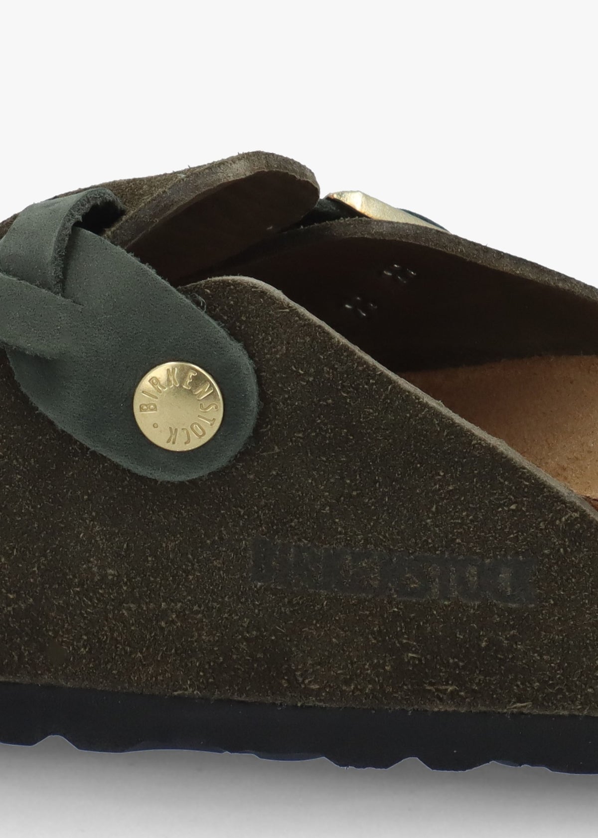 Boston Braided Thyme Suede Leather Clogs