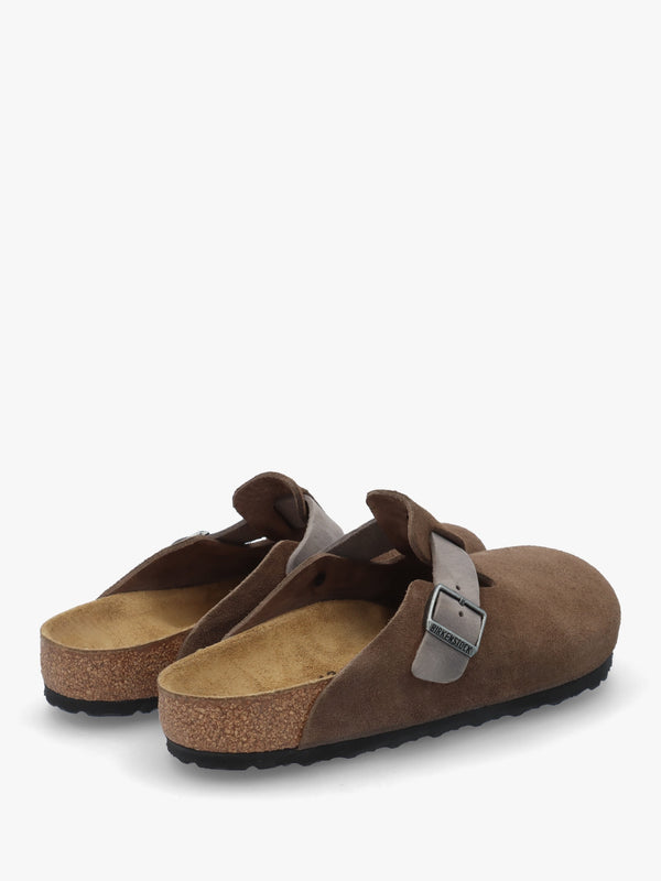 Men's Boston Concrete Gray Suede Clogs