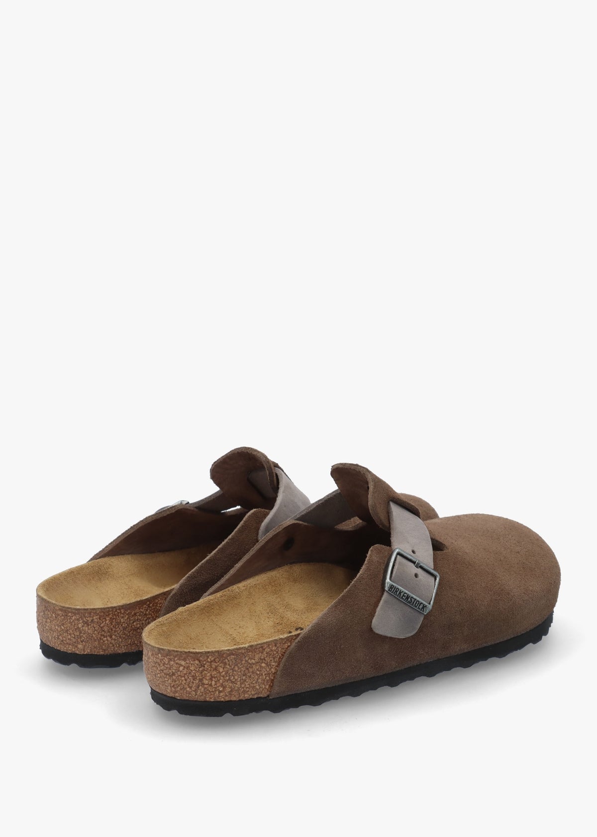 Men's Boston Concrete Gray Suede Clogs