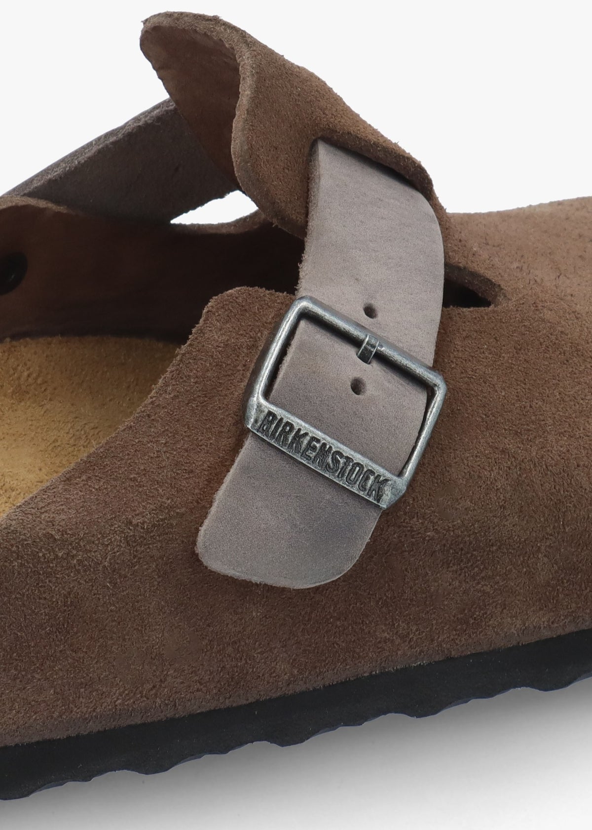 Men's Boston Concrete Gray Suede Clogs