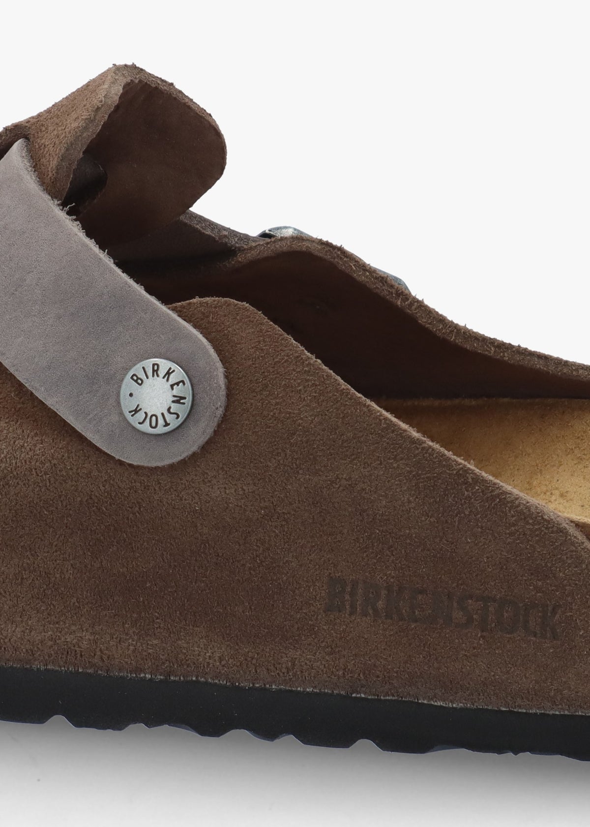 Men's Boston Concrete Gray Suede Clogs