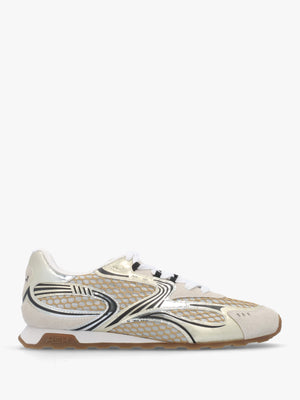 Kabuki Off White Silver Gold Mixed Trainers