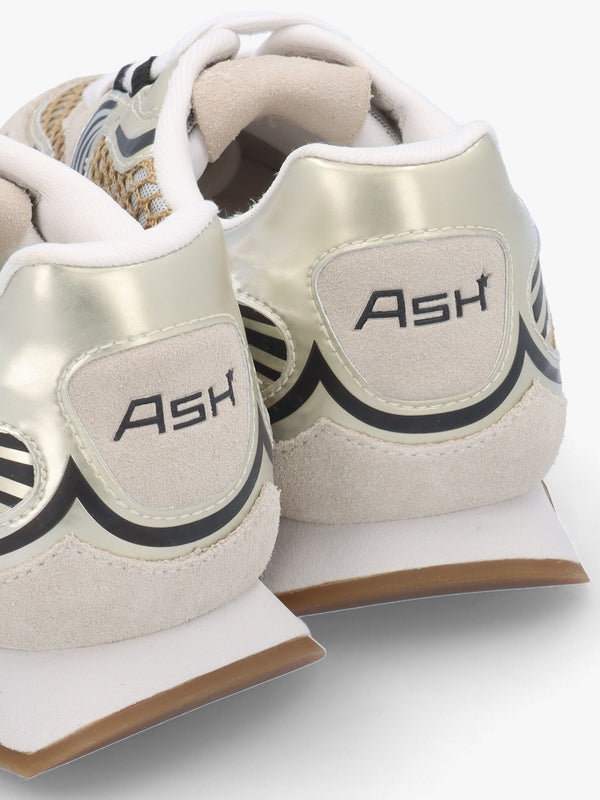 Kabuki Off White Silver Gold Mixed Trainers