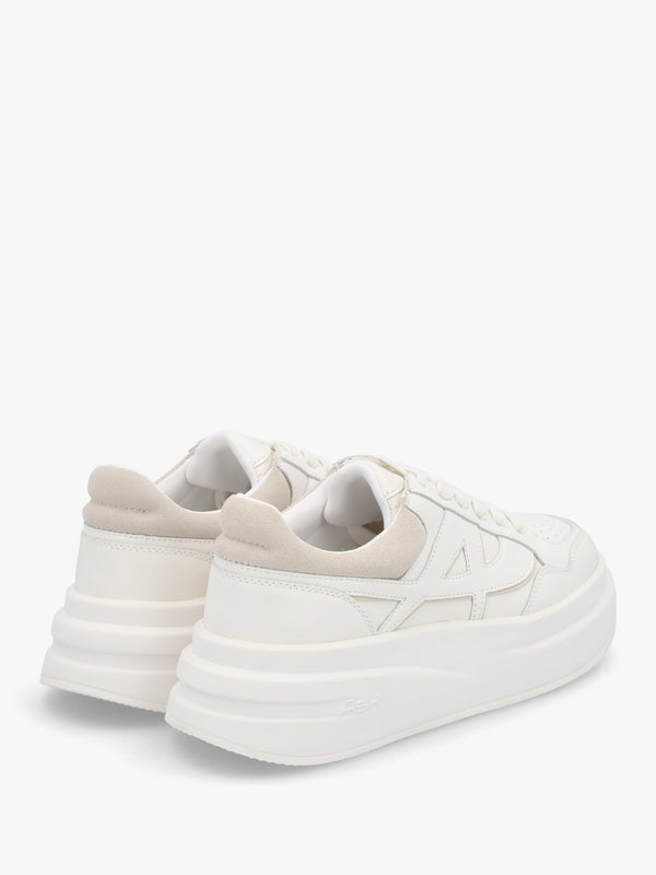 Icone White Talc Off White Leather Logo Chunky Trainers