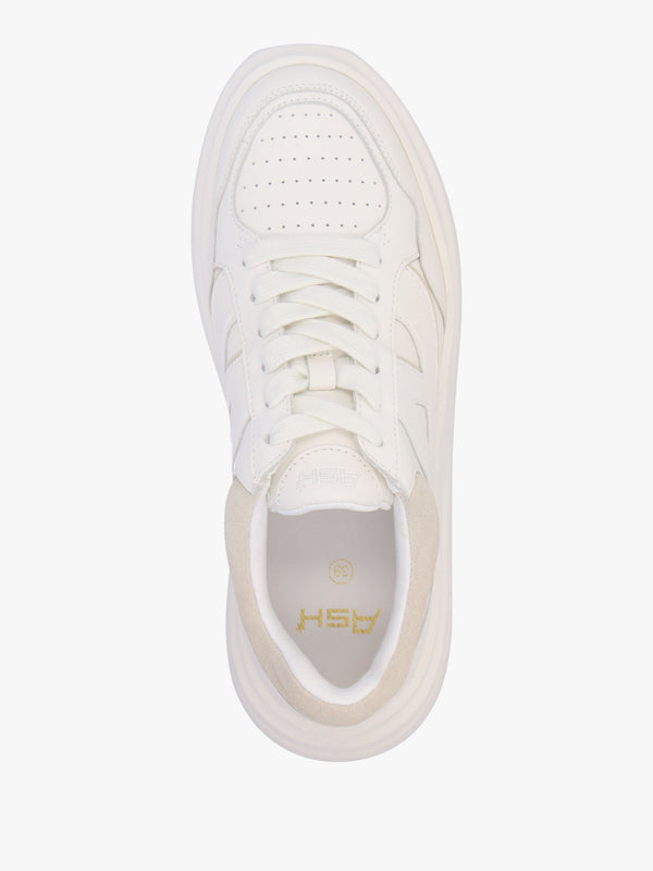 Icone White Talc Off White Leather Logo Chunky Trainers