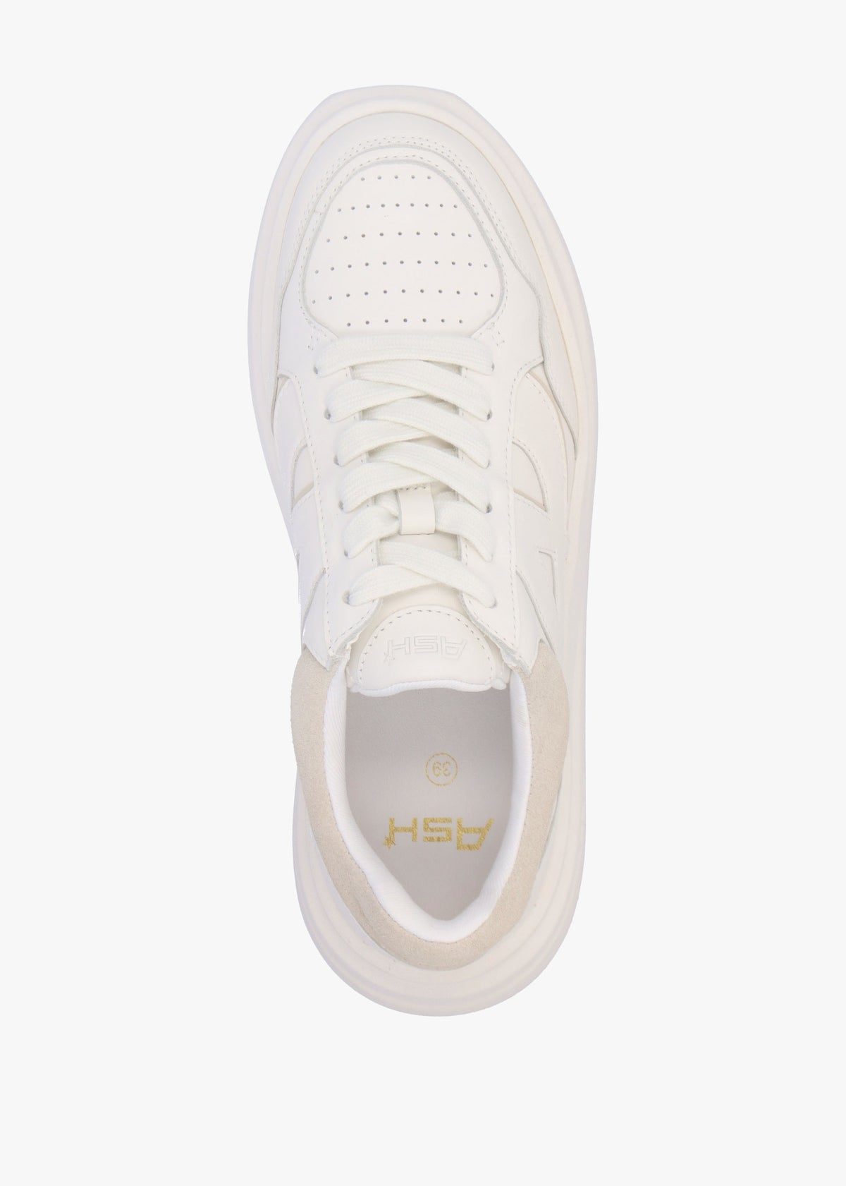 Icone White Talc Off White Leather Logo Chunky Trainers