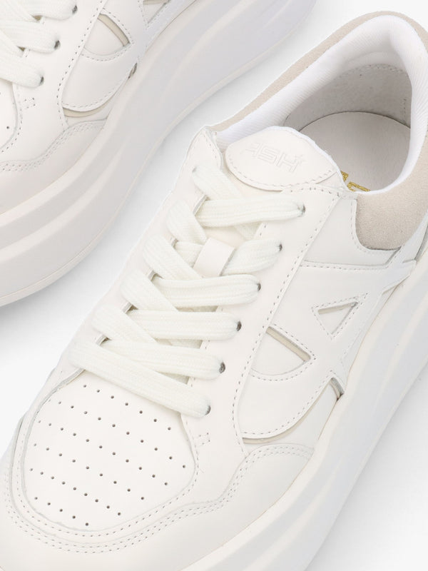Icone White Talc Off White Leather Logo Chunky Trainers