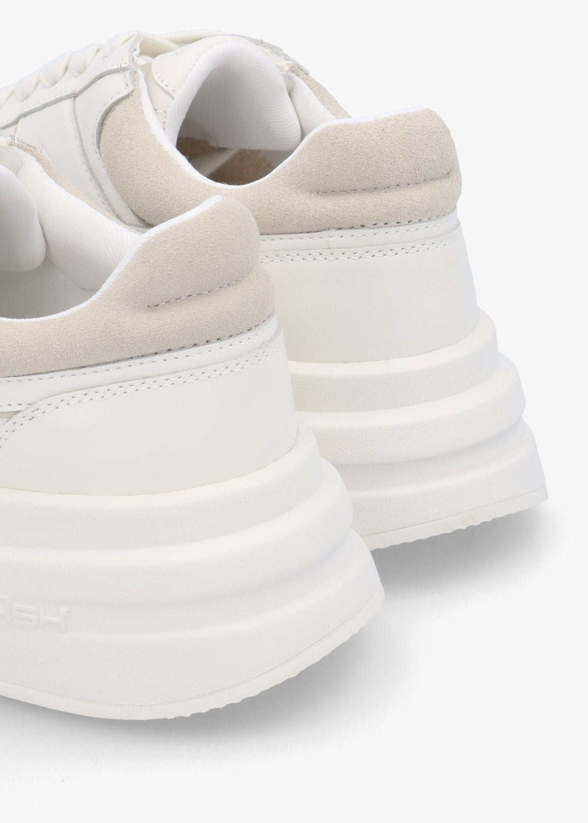 Icone White Talc Off White Leather Logo Chunky Trainers