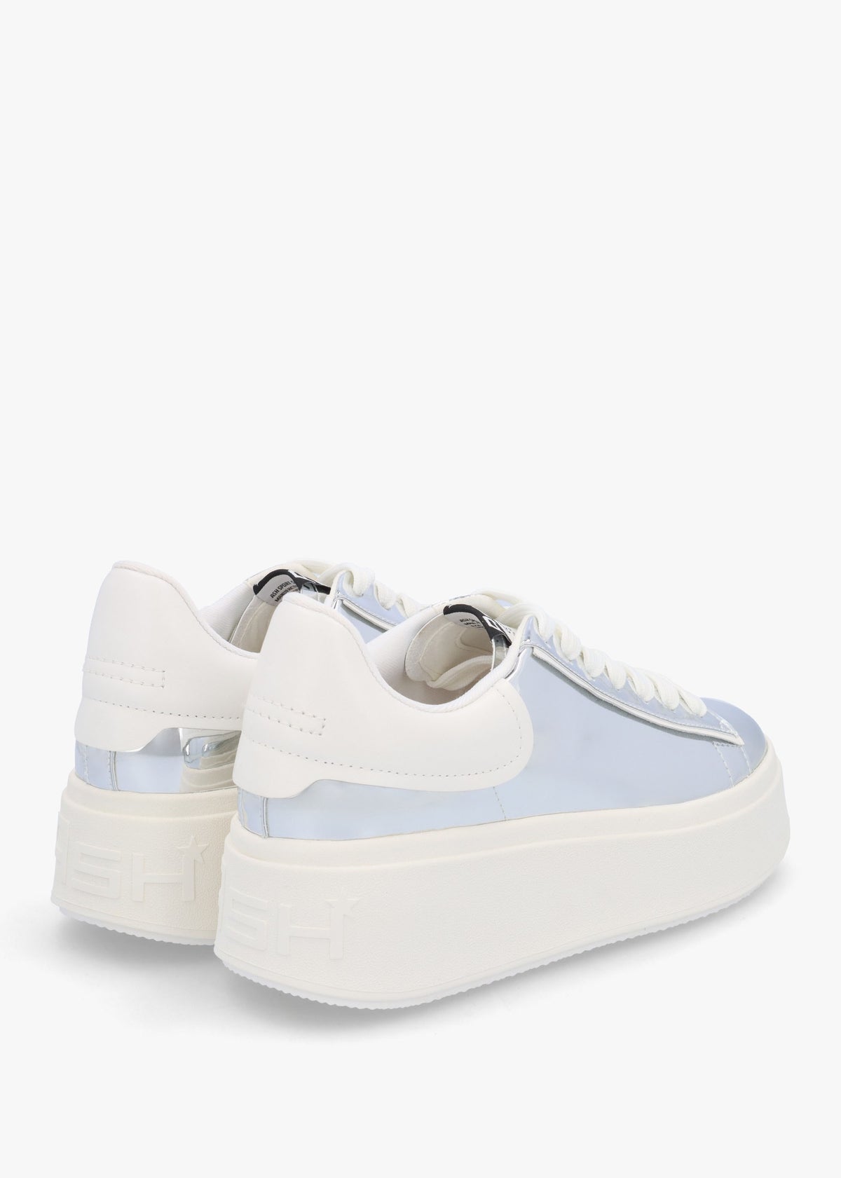 Moby Bis Silver White Flatform Trainers