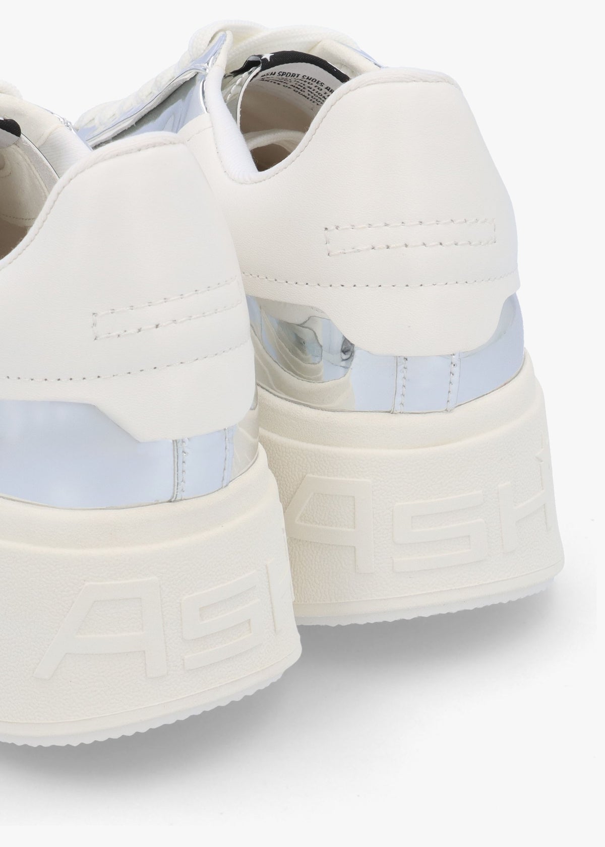 Moby Bis Silver White Flatform Trainers