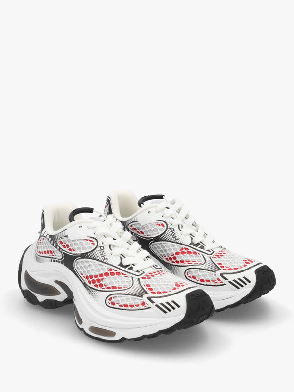 Dragon White Aura Red Chunky Runner Trainers