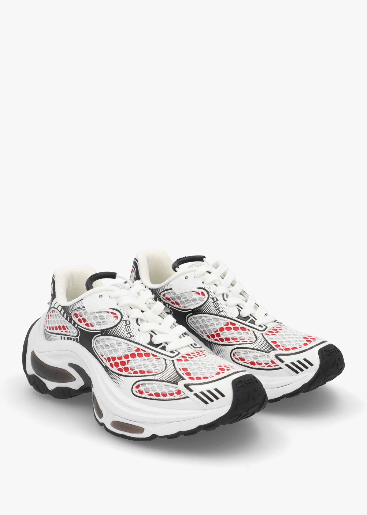Dragon White Aura Red Chunky Runner Trainers