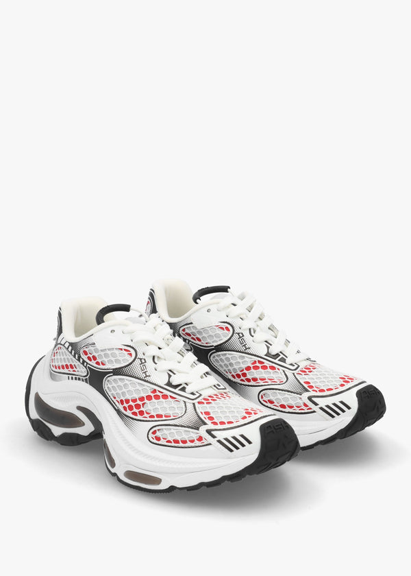 Dragon White Aura Red Chunky Runner Trainers
