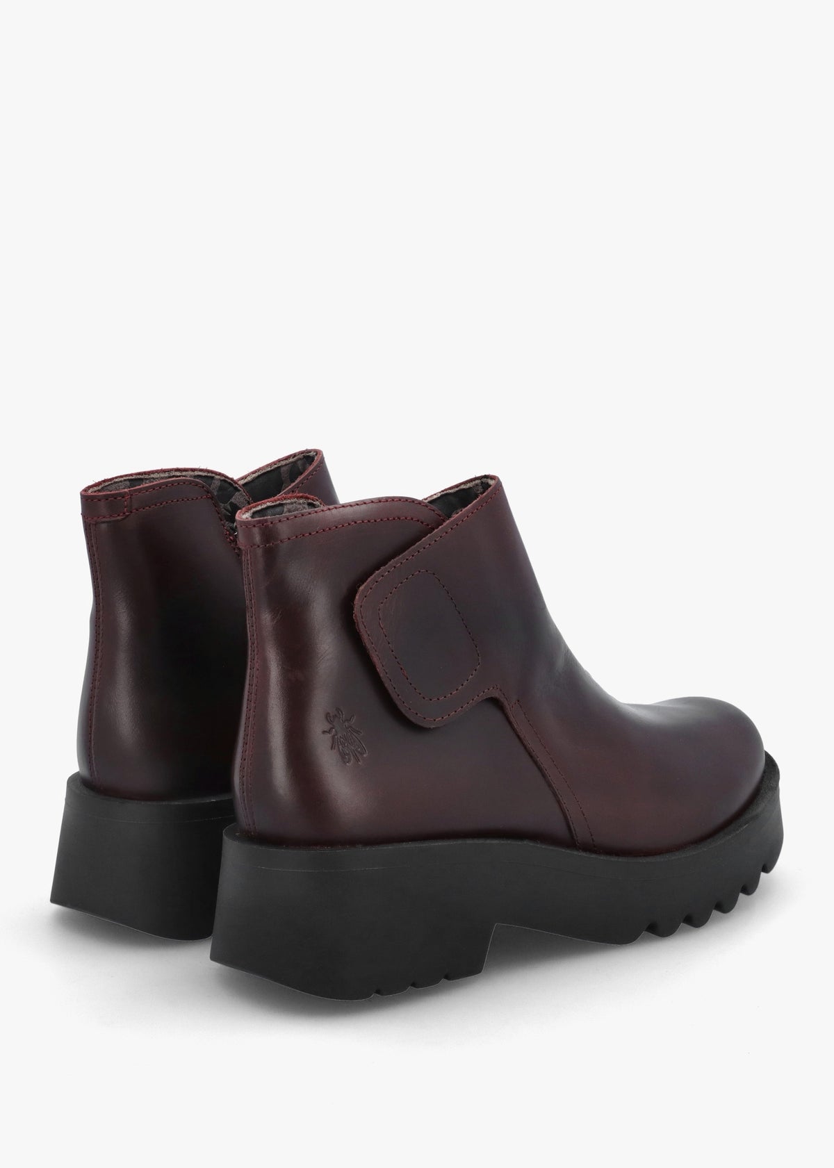 Mufe Wine Leather Low Shalf Ankle Boots