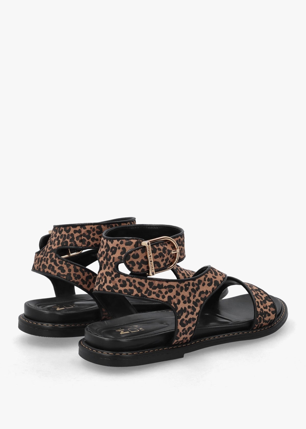 Nolanna Leopard Buckle Fastening Flat Sandals