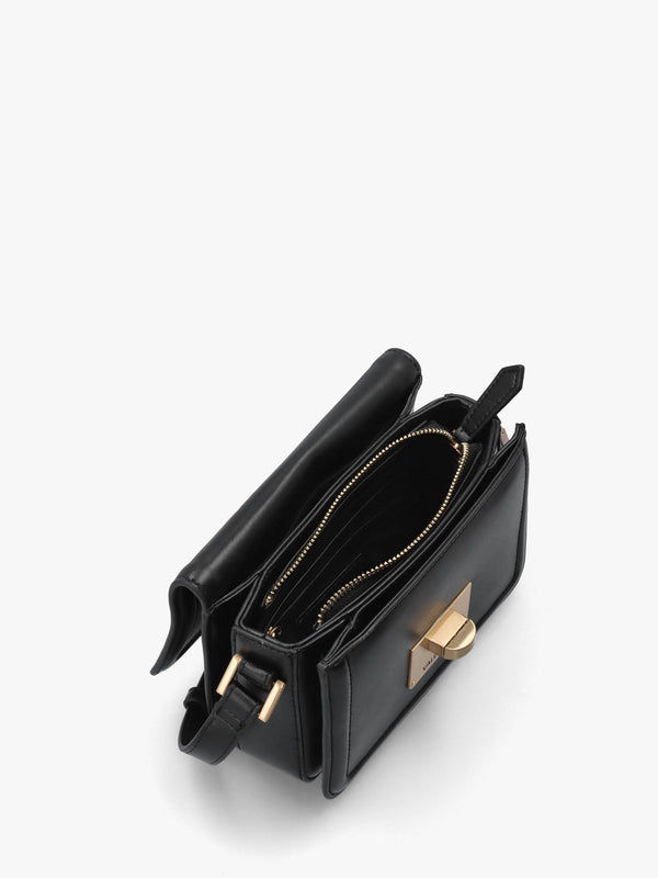 Floren Nero Turn Lock Cross-Body Bag