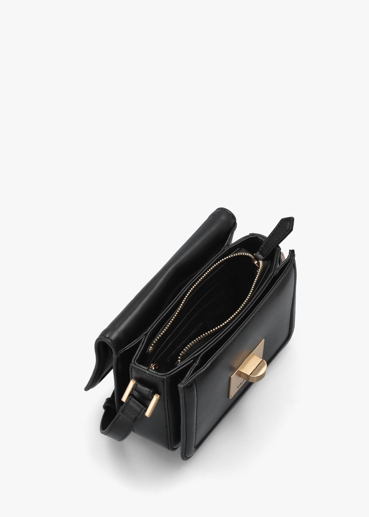 Floren Nero Turn Lock Cross-Body Bag
