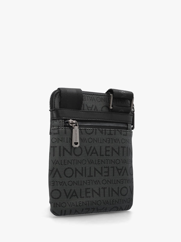 Men’s Billion Grigio Nero Logo Cross-Body Bag